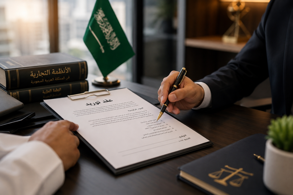 عقود التوريد التجارية في السعودية | الشروط والأركان وأهم البنود القانونية