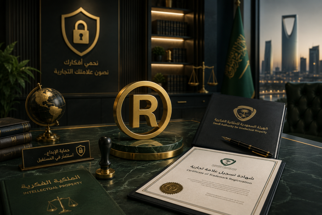الملكية الفكرية والعلامات التجارية في السعودية: دليلك القانوني لحماية أصولك التجارية