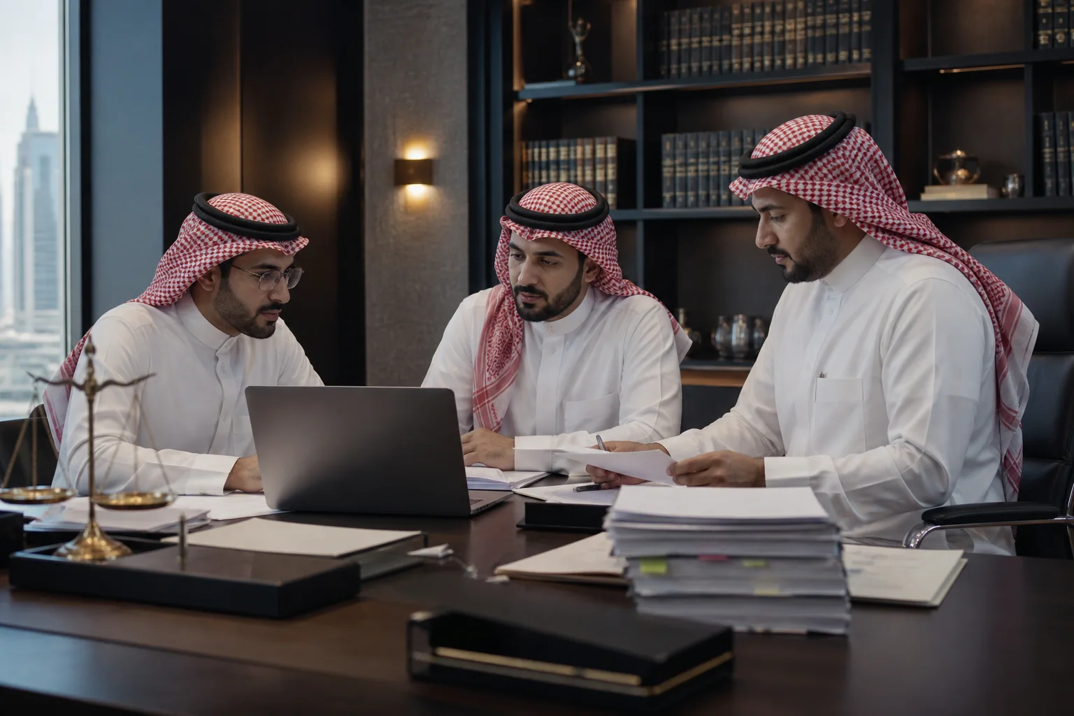 فريق قانوني سعودي يراجع ملف وأدلة دعوى بطلان حكم التحكيم
